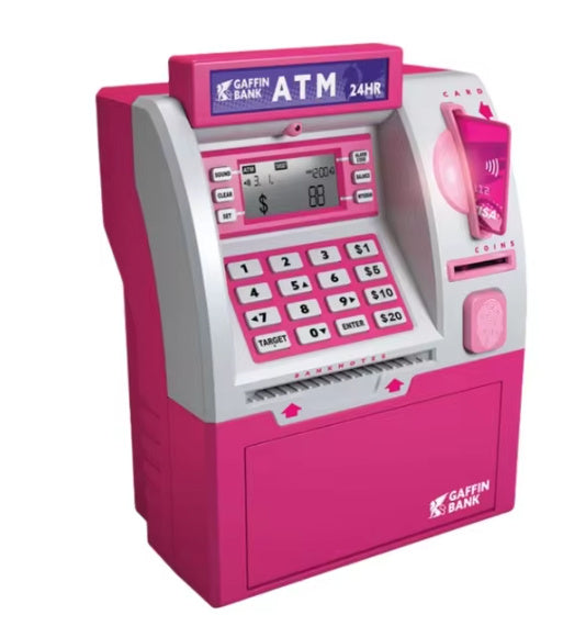 Automatic Cash Machine Coin Bank Smart Password Card Children Saving Box