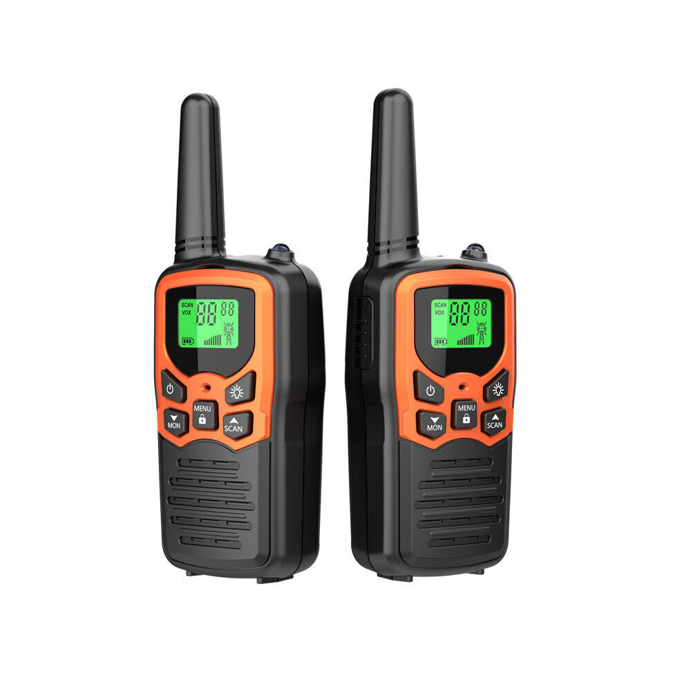 2Pcs Walkie Talkies Electronic Long Range Walky Talky 8km UHF Backlit LCD NEW